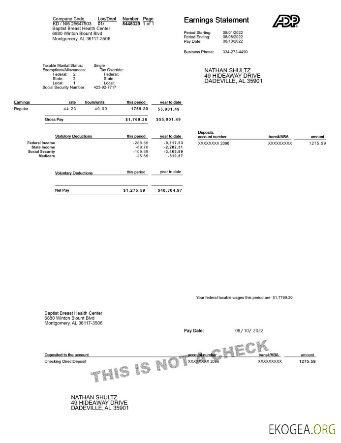 Compte de résultat ADP